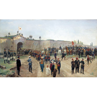 РЕПРОДУКЦИИ НА КАРТИНИ Предаването на крепостта Никопол, 4 юли 1877 г. (1883)